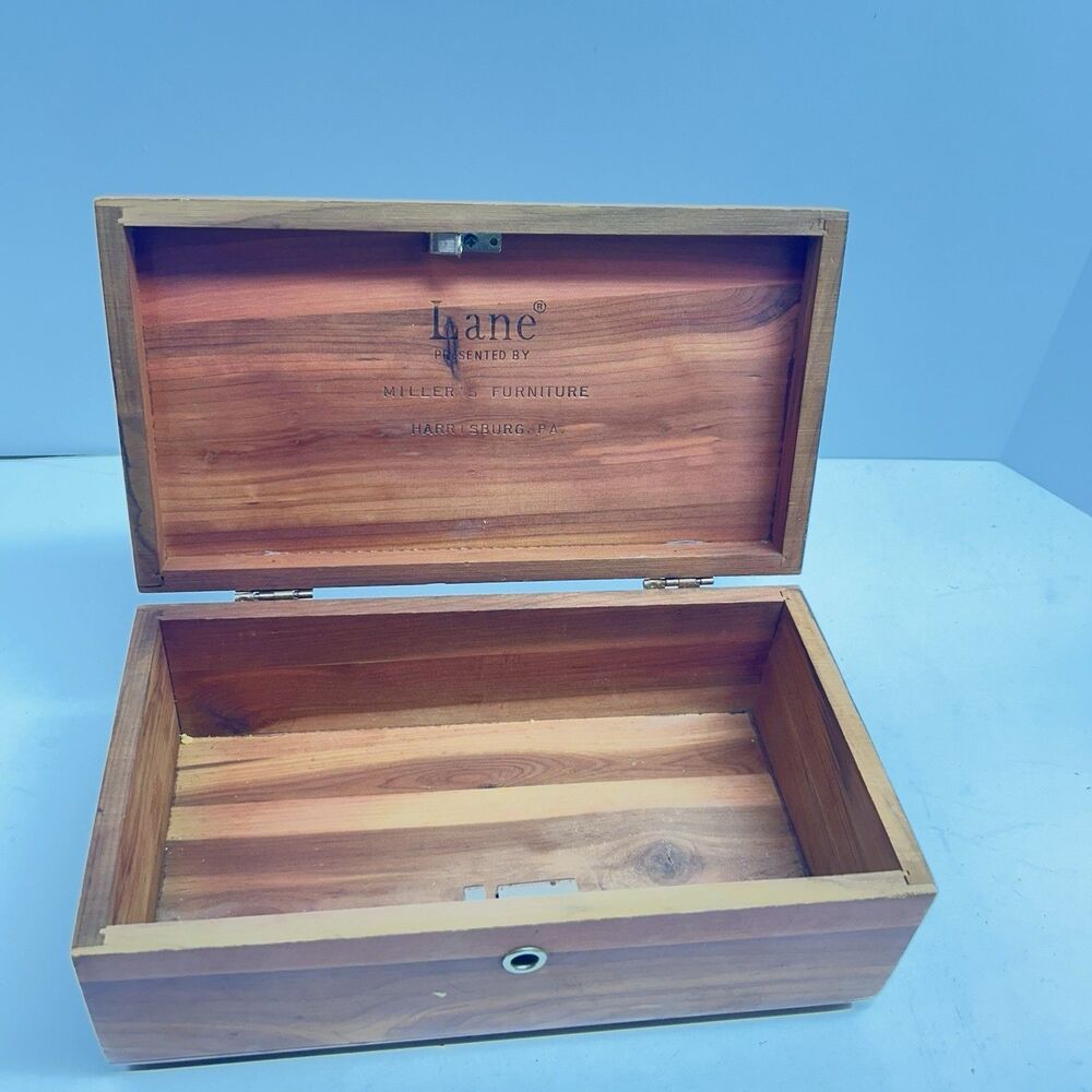 Vintage 1950s Lane Miniature Hope Chest Jewelry Box Miller's Furniture